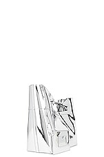 Alexander McQueen the Bow Large Bag in Silver, view 4, click to view large image.