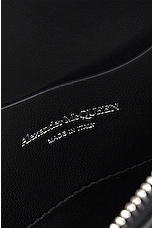 Alexander McQueen The Slash Zip Coin Bag in Black & Soft Ivory, view 6, click to view large image.