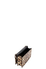 Alexander McQueen Small Skull Leopard Bag in Natural & Black, view 5, click to view large image.