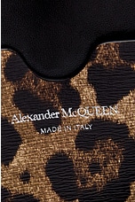 Alexander McQueen Small Skull Leopard Bag in Natural & Black, view 6, click to view large image.