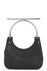 Alexander McQueen Mini Cross Bar Top Handle in Black, view 4, click to view large image.