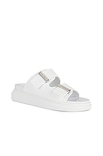 Alexander McQueen Buckle Sandals in Ivory, view 2, click to view large image.