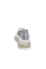 Alexander McQueen Lace Up Sneakers in White & Silver & Transparent, view 7, click to view large image.