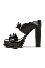 Alexander McQueen Boxcar Leather Sandal in Black, view 5, click to view large image.