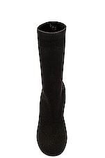 Alexander McQueen Mid Knitting Sock Wedge Boot in Black, view 4, click to view large image.