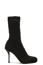 Alexander McQueen Half Knit Sock Boot in Black, view 1, click to view large image.