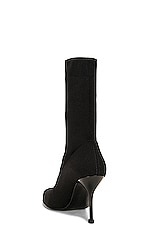 Alexander McQueen Half Knit Sock Boot in Black, view 3, click to view large image.