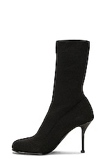 Alexander McQueen Half Knit Sock Boot in Black, view 5, click to view large image.