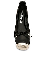 Alexander McQueen Metal Toe Ballet Flat in Black & Silver, view 4, click to view large image.