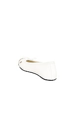 Alexander McQueen Metal Toe Ballet Flat in New Ivory & Silver, view 3, click to view large image.