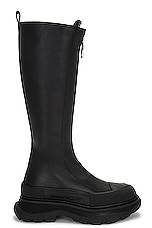 Alexander McQueen Rubber Tread Boot in Black, view 1, click to view large image.