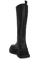 Alexander McQueen Rubber Tread Boot in Black, view 3, click to view large image.