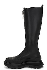 Alexander McQueen Rubber Tread Boot in Black, view 5, click to view large image.
