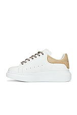 Alexander McQueen Platform Sneaker in White & Camel, view 5, click to view large image.