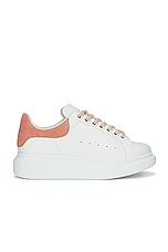 Alexander McQueen Platform Sneaker in White & Clay, view 1, click to view large image.