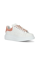 Alexander McQueen Platform Sneaker in White & Clay, view 2, click to view large image.