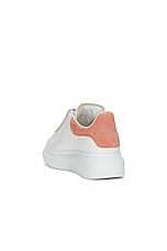 Alexander McQueen Platform Sneaker in White & Clay, view 3, click to view large image.