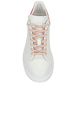 Alexander McQueen Platform Sneaker in White & Clay, view 4, click to view large image.