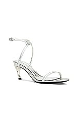 Alexander McQueen Mirror Sandal in Silver, view 2, click to view large image.
