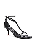 Alexander McQueen Ankle Strap Sandal in Black, view 2, click to view large image.