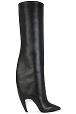 Alexander McQueen Tall Boot in Black & Silver, view 1, click to view large image.