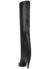Alexander McQueen Tall Boot in Black & Silver, view 3, click to view large image.