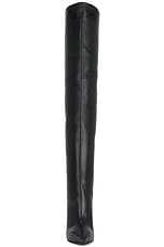 Alexander McQueen Tall Boot in Black & Silver, view 4, click to view large image.