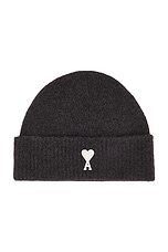 ami ADC Beanie in Dark Grey, view 1, click to view large image.