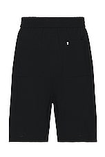 ami Elasticated Waist Bermuda Short in Black, view 2, click to view large image.