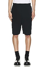 ami Elasticated Waist Bermuda Short in Black, view 4, click to view large image.