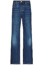 ami Straight Fit Jeans in Used Blue, view 1, click to view large image.