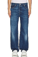 ami Straight Fit Jeans in Used Blue, view 3, click to view large image.