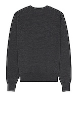 ami ADC Crewneck Sweater in Heather Grey, view 2, click to view large image.