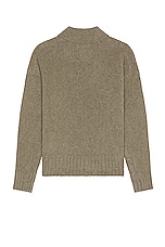 ami Hairy Light Polo in Taupe, view 2, click to view large image.