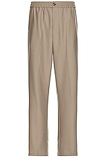 ami Elasticated Trousers in Taupe, view 1, click to view large image.