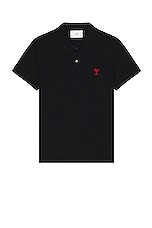 ami De Coeur Polo Shirt in Black, view 1, click to view large image.