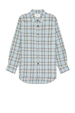 ami Casual Overshirt in Feather Blue & Pearl Grey, view 1, click to view large image.