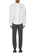 ami Boxy Fit Shirt in Natural White, view 5, click to view large image.