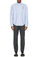 ami Boxy Fit Shirt in Sky Blue, view 5, click to view large image.
