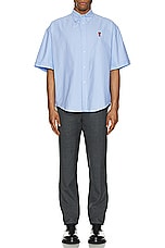 ami Boxy Fit Shirt in Cashmere Blue, view 5, click to view large image.