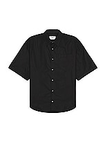 ami Boxy Fit Shirt in Black, view 1, click to view large image.