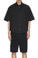 ami Boxy Fit Shirt in Black, view 3, click to view large image.