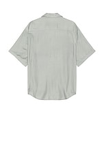 ami Short Sleeves Boxy Shirt in Clay Blue, view 2, click to view large image.