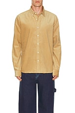 ami Classic Fit Shirt in Sand, view 4, click to view large image.