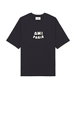 AMI PARIS:: Tシャツ :M[RESALE] AMI Paris T-Shirt in Navy Blue | FWRD