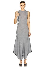 ami Godet Dress in Heather Grey, view 1, click to view large image.