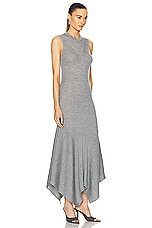 ami Godet Dress in Heather Grey, view 2, click to view large image.