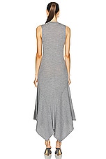 ami Godet Dress in Heather Grey, view 3, click to view large image.