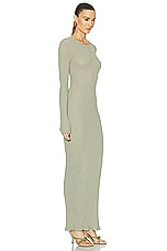 ami Ribbed Long Dress in Sage, view 2, click to view large image.