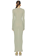 ami Ribbed Long Dress in Sage, view 3, click to view large image.